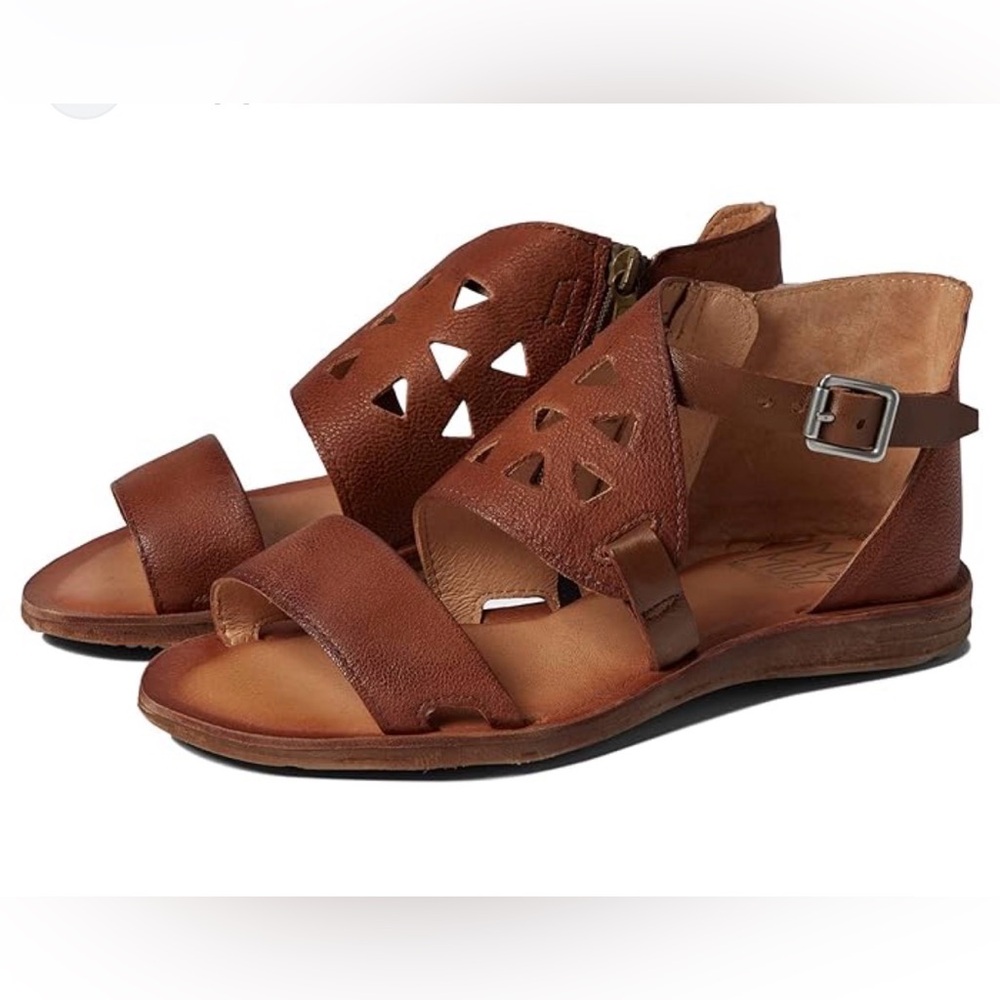 Miz Mooz Womens Frida Sandals Brown Brandy Leather size 41/US 10.5-11